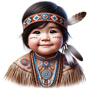 Clipart nativi americani / Adorabile pacchetto di clipart nativi americani / 10 design di alta qualità / Arte tribale / Stampabili / Uso commerciale