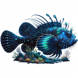Ocean Fish Clipart | Vibrant Ocean Fish Clipart Bundle 07 | 10 High-Quality Designs | Marine Art | Printables | Commercial Use