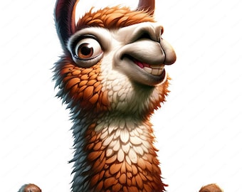 Funny Llama Clipart Bundle: Whimsical Animal Art (Digital Download)