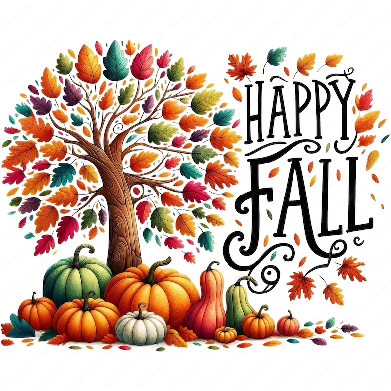 Fall Harvest Clipart Bundle: Autumn Art Printables (Commercial Use) (Digital Download) image 4