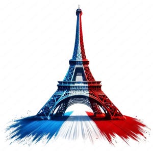 Paris Tour Eiffel Clipart | Lot de cliparts Paris animé | 10 modèles de haute qualité | Art français | Imprimables | Utilisation commerciale