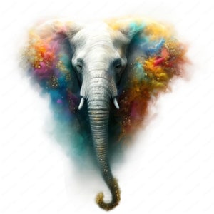 Dreamy Elephant Clipart | Pacote de Serene Dreamy Elephant Clipart | 10 designs de alta qualidade | Arte de elefante | Imprimíveis | Uso comercial