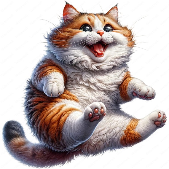 Funny Cat Clipart Bundle: Whimsical Pet Art (Digital Download)