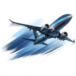 Airplane Clipart | Majestic Airplane Clipart Bundle | 10 High-Quality Designs | Aviation Art | Printables | Commercial Use