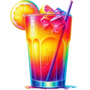 Zomerdrankje clipart | Verfrissende zomerdrank clipartbundel | 10 hoogwaardige ontwerpen | Drankkunst | Afdrukbare items | Commercieel gebruik