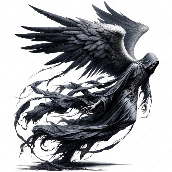 Angel of Death Clipart Bundle | Gothic Grim Reaper Designs (Digital Download)