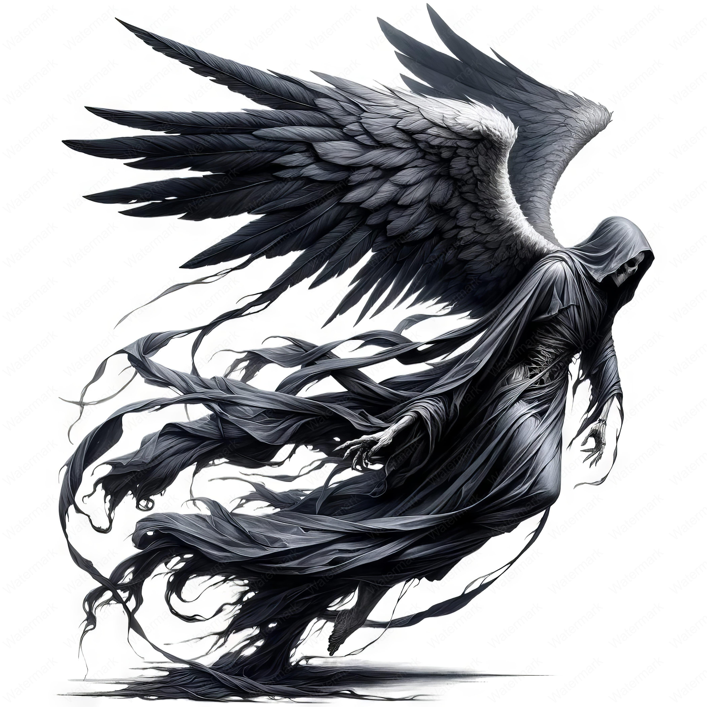 Angel of Death Clipart | Grim Reaper Clipart Bundle | 10 High-quality  Designs | Gothic Art | Printables | Commercial Use - Etsy Sweden, image size:3000x3000