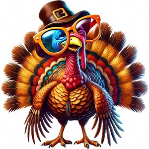 Cartoon Turkije Clipart | Leuke cartoon kalkoen clipartbundel | 10 hoogwaardige ontwerpen | Thanksgiving-kunst | Afdrukbare items | Commercieel gebruik afbeelding 5