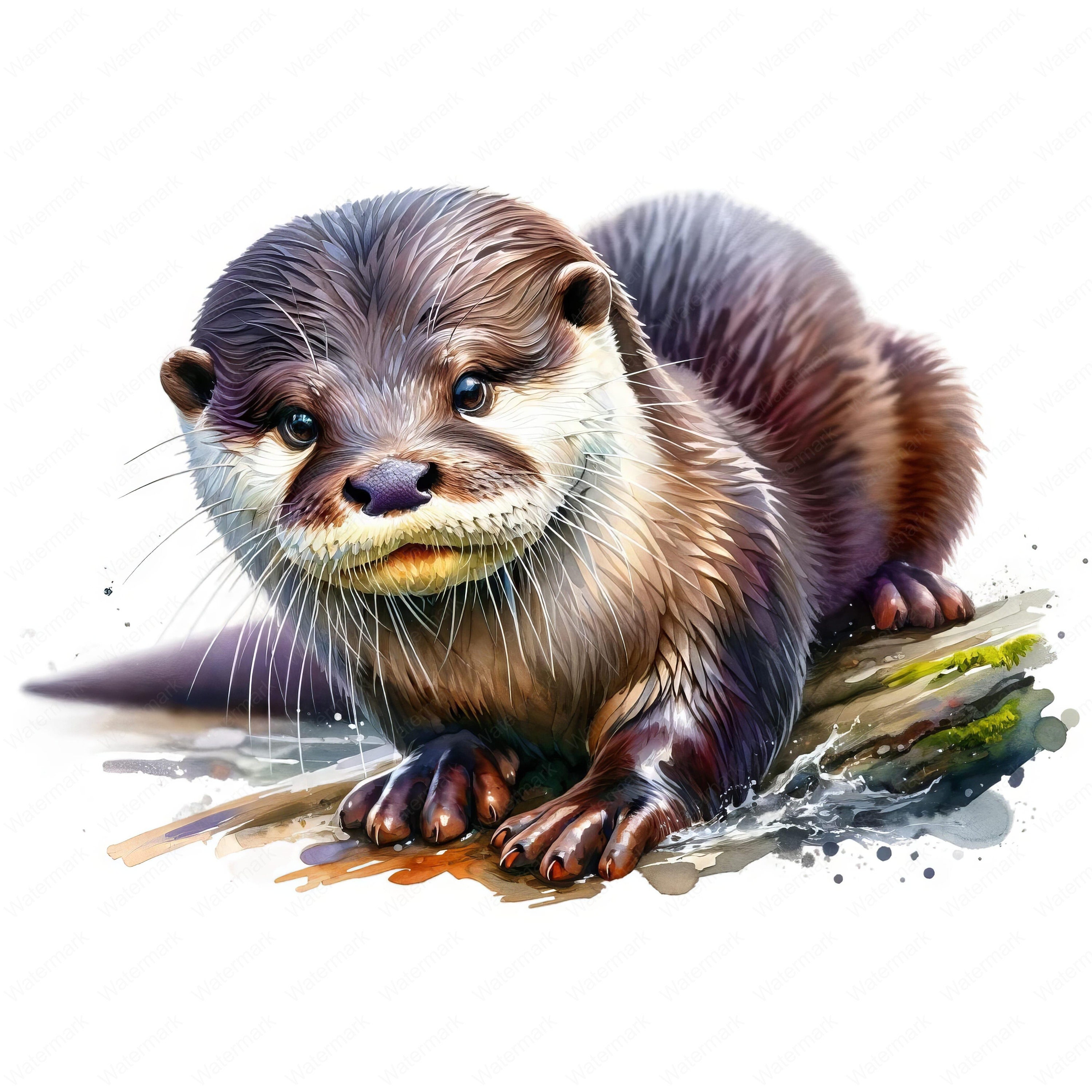 Commercial use otter bundle, digital art.