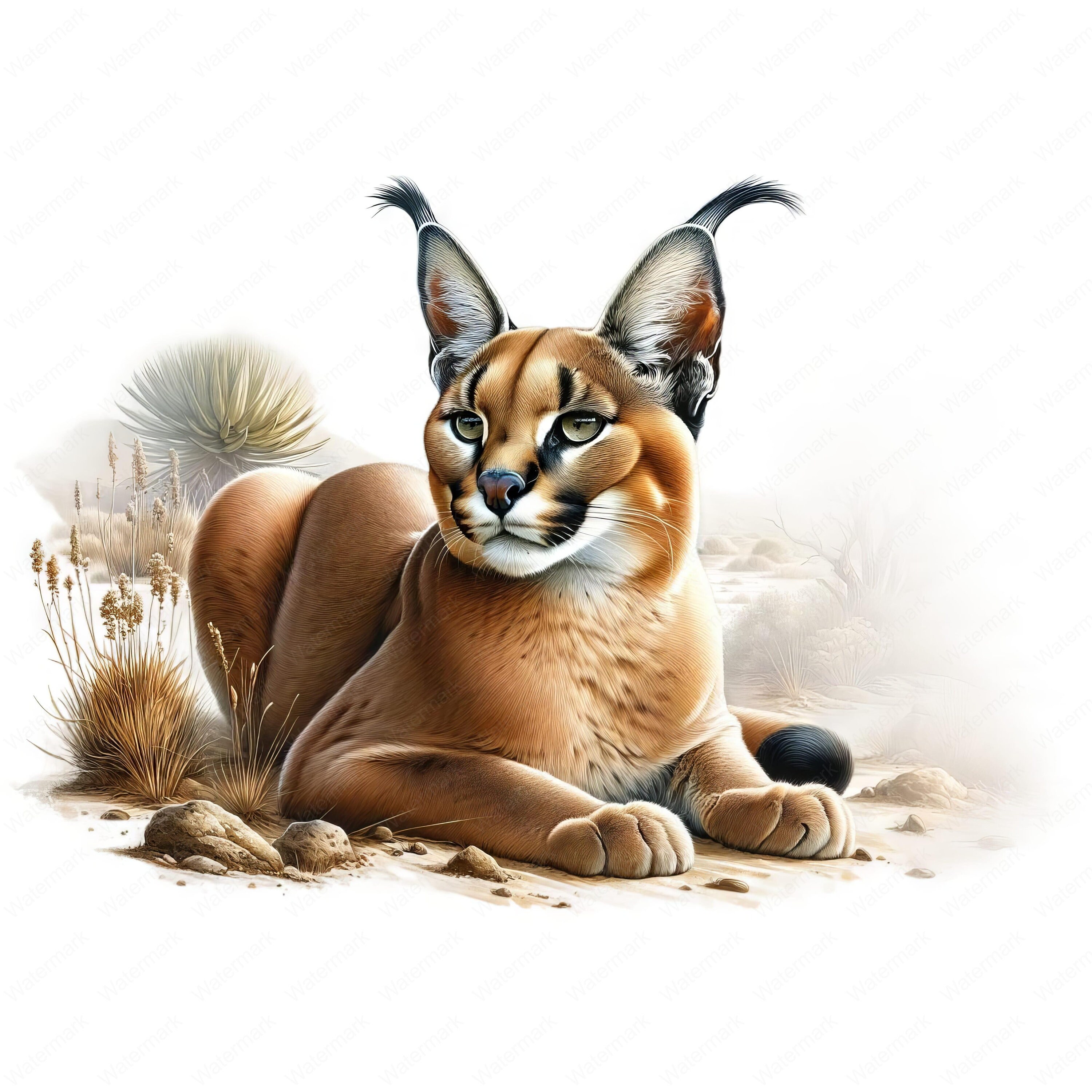 Caracal Clipart Bundle: African Wildlife Art (digital Download) - Etsy