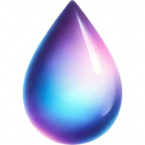 Clipart goccia d'acqua / Pacchetto di clipart goccia d'acqua rinfrescante / 10 design di alta qualità / Arte elemento naturale / Stampabili / Uso commerciale