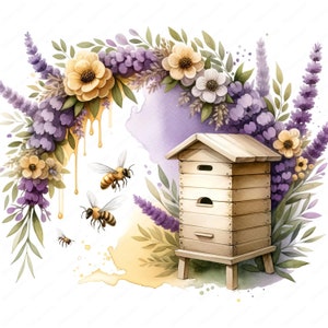 Bijenkorf-clipart | Clipartbundel | 10 hoogwaardige ontwerpen | Muurkunst | Papiermodellen | Kleding | Digitale afdrukken | Commercieel gebruik