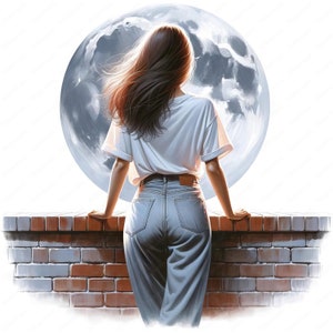 Sterrennacht-clipart | Dromerige sterrennacht clipartbundel | 10 hoogwaardige ontwerpen | Nachtelijke hemelkunst | Afdrukbare items | Commercieel gebruik