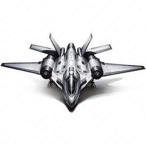Sci-fi Aircraft Clipart | Futuristic Sci-fi Aircraft Clipart Bundle ...