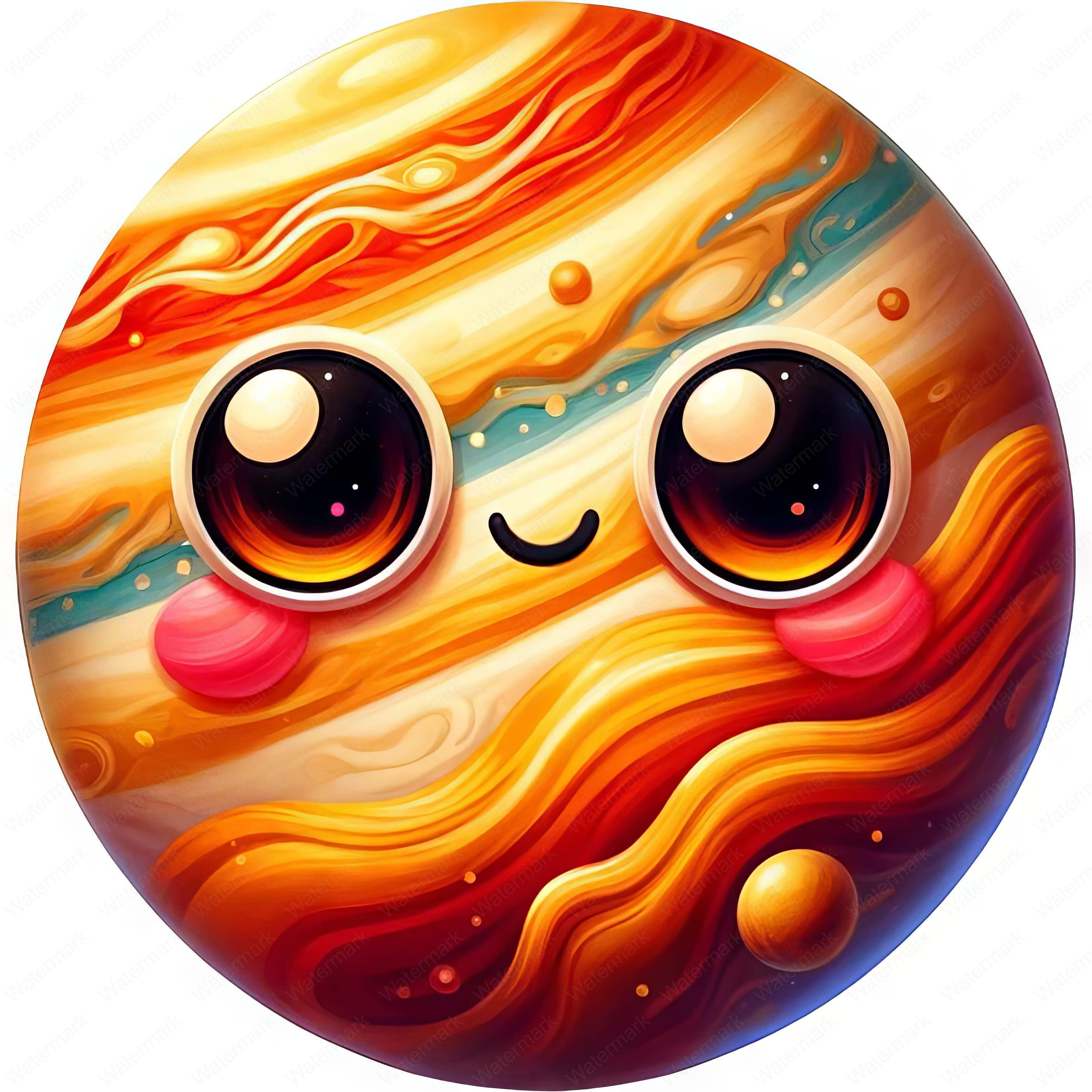 Cartoon Jupiter Clipart Bundle | Space Art Printables (digital Download ...