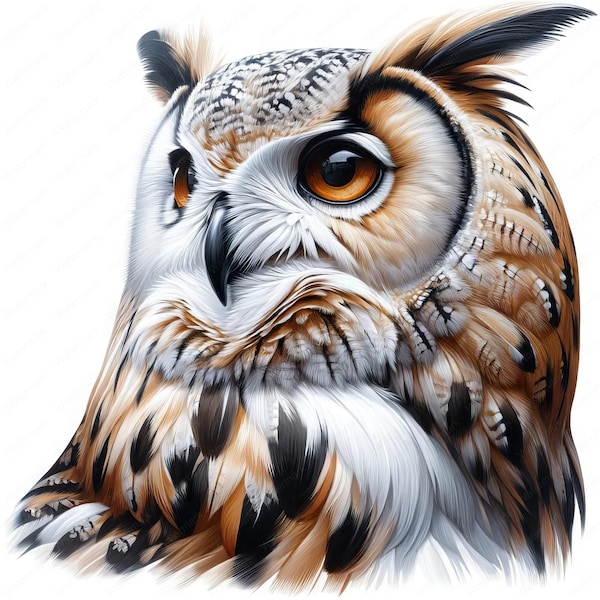 Clipart hibou majestueux | Lot de cliparts élégant hibou majestueux | 10 images de haute qualité | Art animalier | Imprimables | Utilisation commerciale