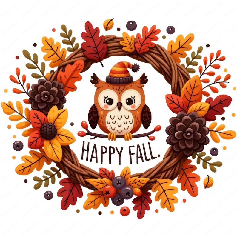 Fall Harvest Clipart Bundle: Autumn Art Printables (Commercial Use) (Digital Download) image 7