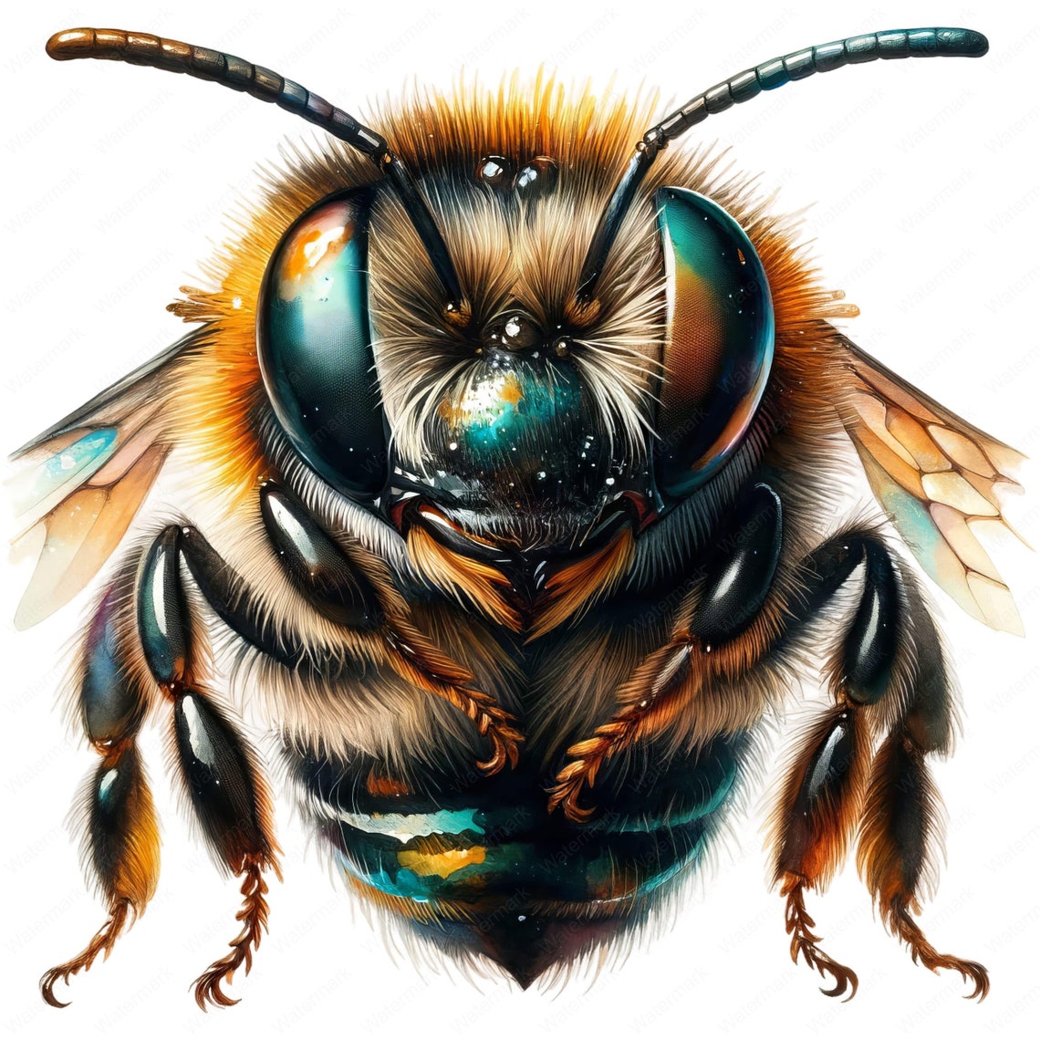 Vibrant Bee Clipart Bundle | Insect Art, Commercial Use (digital ...