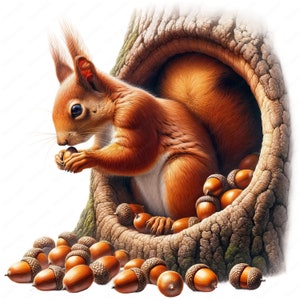 Mysterious Squirrel Clipart Enigmatic Squirrel Clipart Bundle 10