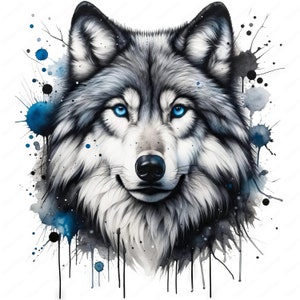 Clipart loup arctique | Lot de cliparts majestueux loup arctique | 10 modèles de haute qualité | Art animalier | Imprimables | Utilisation commerciale