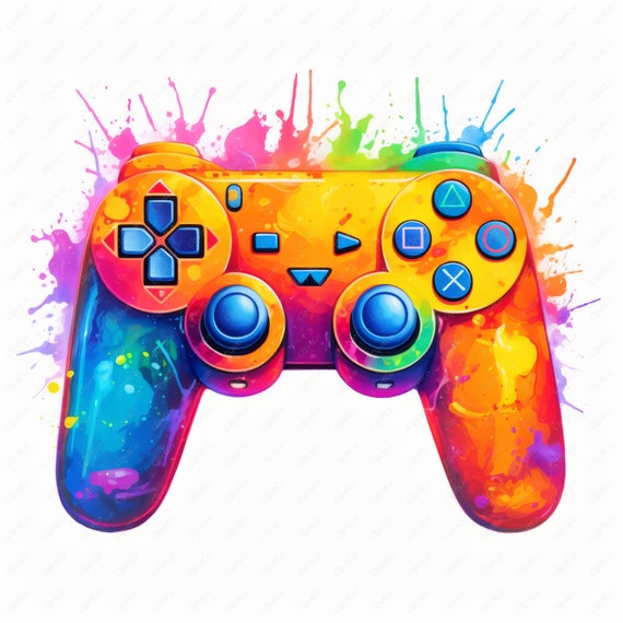 Gaming Controller Clipart 10 High-quality Images Wall Art Digital Prints Gaming  Merchandise Commercial Use 