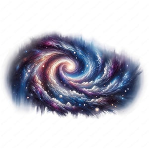 Dreamy Galaxy Clipart | Enchanting Dreamy Galaxy Clipart Bundle | 10 High-Quality Designs | Space Art | Printables | Commercial Use