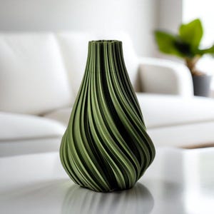 FRACTAL || Eco friendly vases for a modern minimalist home | unique design room decoration | 3D printed 25 cm vase for flowers