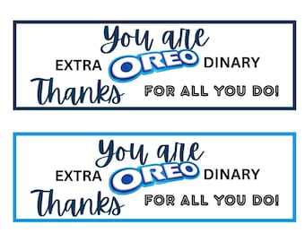 Teacher Appreciation Treat Tag, Employee Appreciation, Oreo Theme (PDF Download)