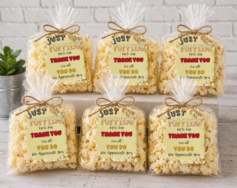 Popcorn and Donut Thank You Sign: Teacher & Employee Appreciation (PDF Download)
