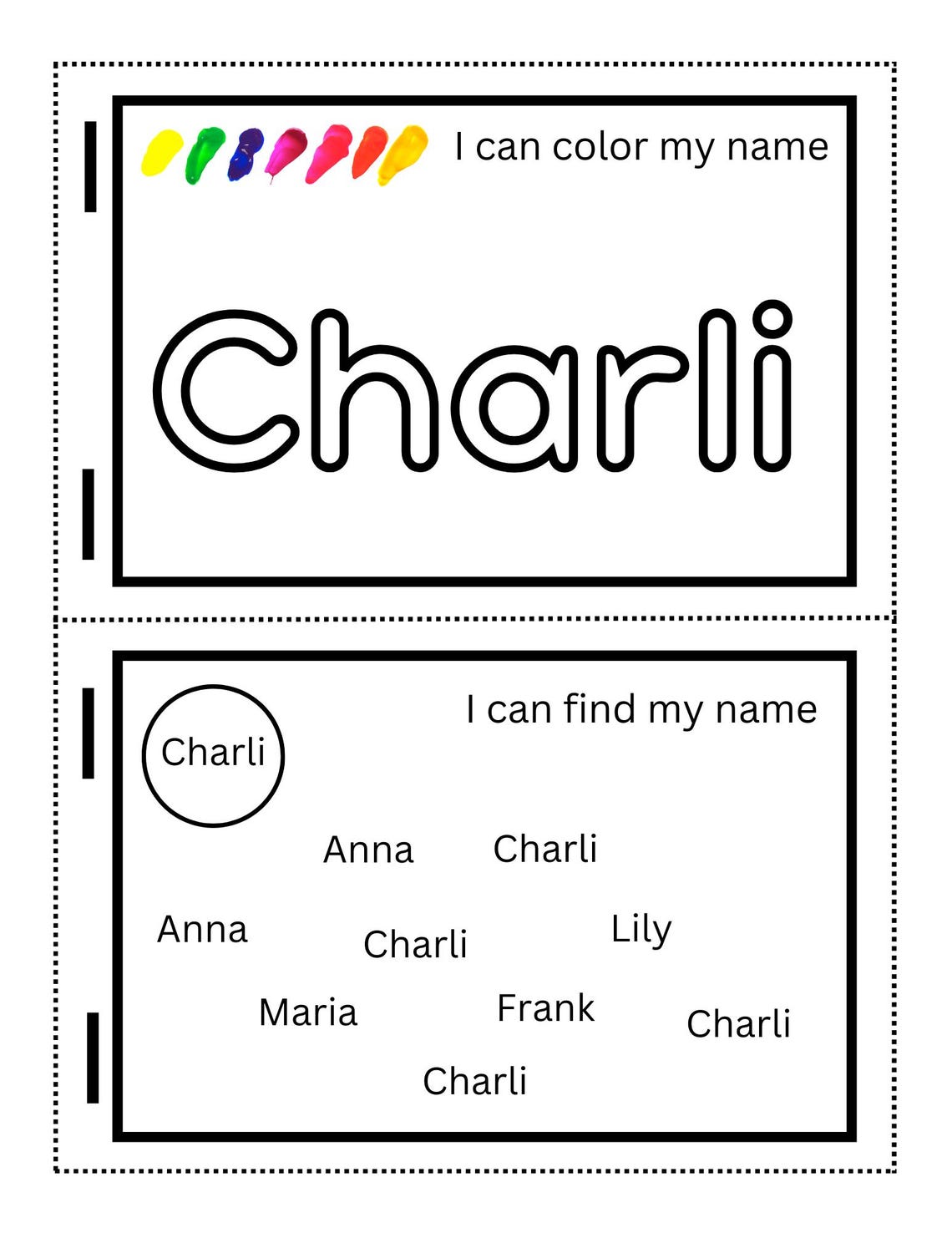 Personalized Name Tracing Book Sheet, Custom Name Trace, Preschool