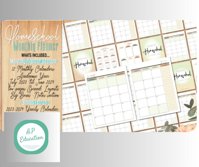 Printable Homeschool Planner Bundle, 50 Pages, Homeschool Planner ...