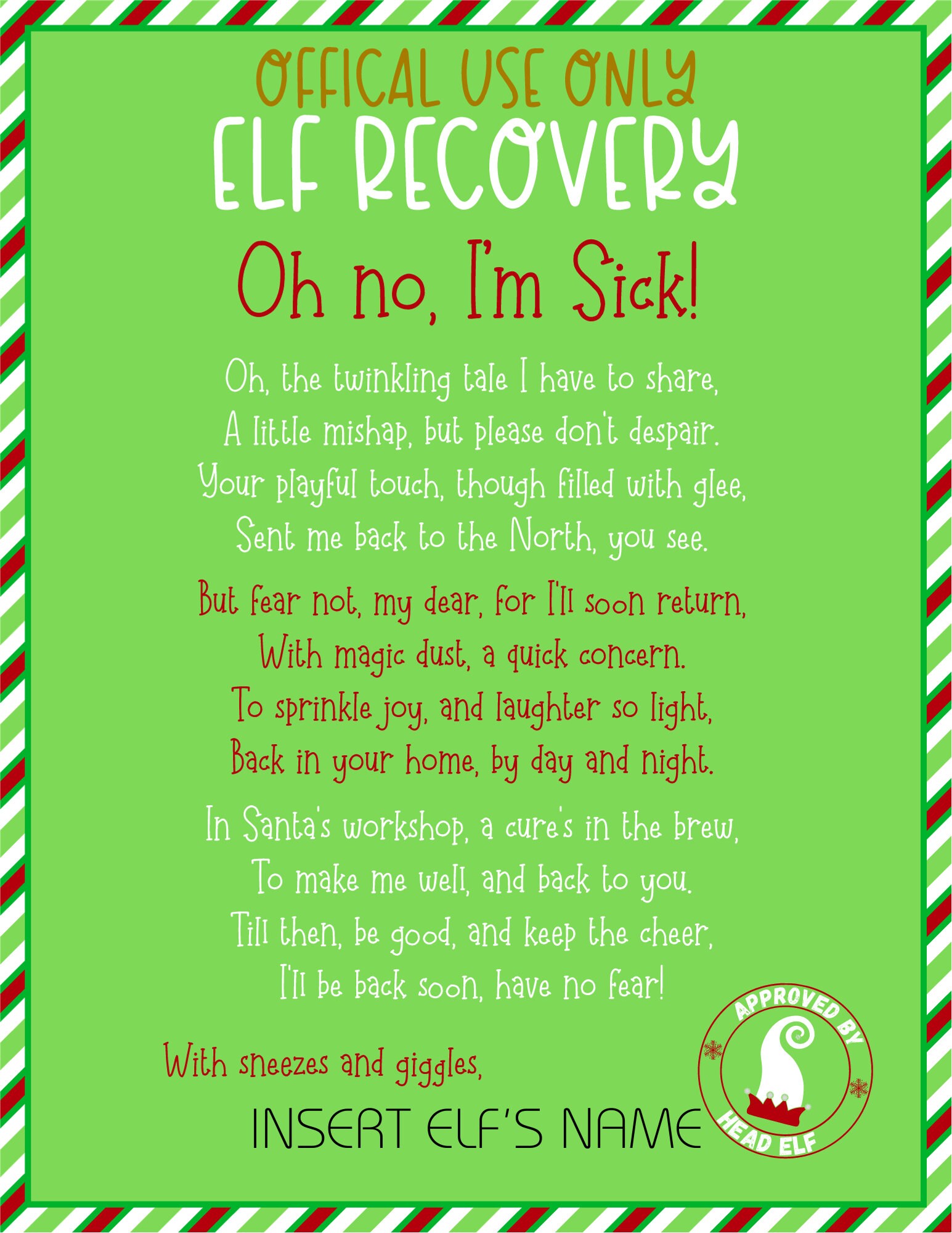 Editable Elf Letter Bundle Arrival Letter Goodbye Letter Elf Adoption