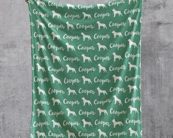 Personalized Boxer Blanket, Custom Boxer Blanket, Dog Name Blanket, Gift for Boxer Lover, Gift for Dog Mom, Gift for Boxer Puppy