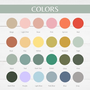 Color chart for personalized English Bulldog blankets showing 24 available colors including beige, aqua, teal, blue, and gray.