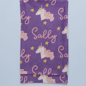 Personalized Unicorn Blanket for Kids Nursery Decor Toddler Gift Baby Name Blanket Personalized Gift Custom Unicorn Name Blanket