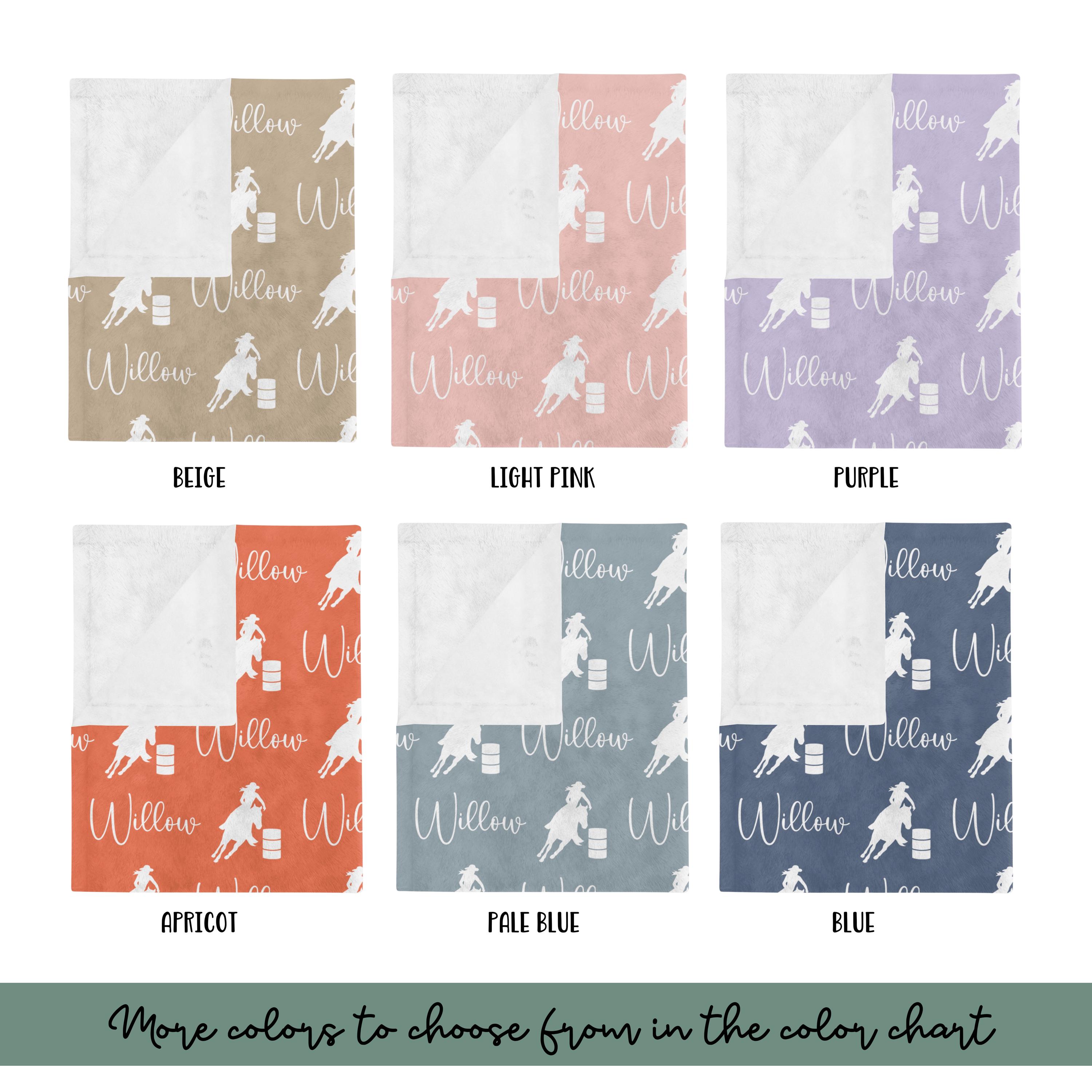 Personalized Barrel Racing Blanket With Name – Western Cowgirl Gift for ...