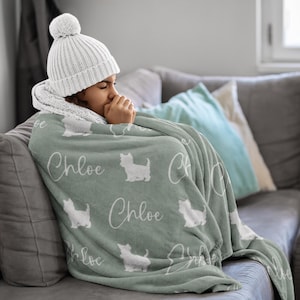 Yorkshire Terrier Blanket Custom Yorkie Blanket Personalized Gift Yorkie Blanket with Name Cute Puppy Throw Gift for Dog Moms Birthday Gift