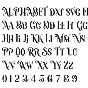 File dxf svg di lettere e numeri dell'alfabeto / file dxf di lettere al plasma / file pronto per il taglio di lettere dxf / file di taglio al plasma / file svg di alfabeto tagliato al laser