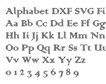 Alphabet letters and numbers dxf svg file/ plasma letters dxf/ dxf letters cut ready file/ laser cut alphabet svg/ cnc plasma laser waterjet