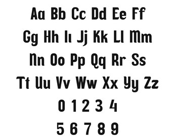 Industrial Alphabet SVG Bundle, Bold Letter & Number DXF Files, Decorative Sign Making Alphabet, CNC Laser Plasma Font Files