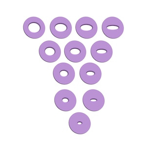 Pottery Handheld Extruder Dies Set Stl Files for 3D Printed | 12 Size Dies Set Stl Files | Pottery Tool Stl Files | Extruder Discs Set Stl