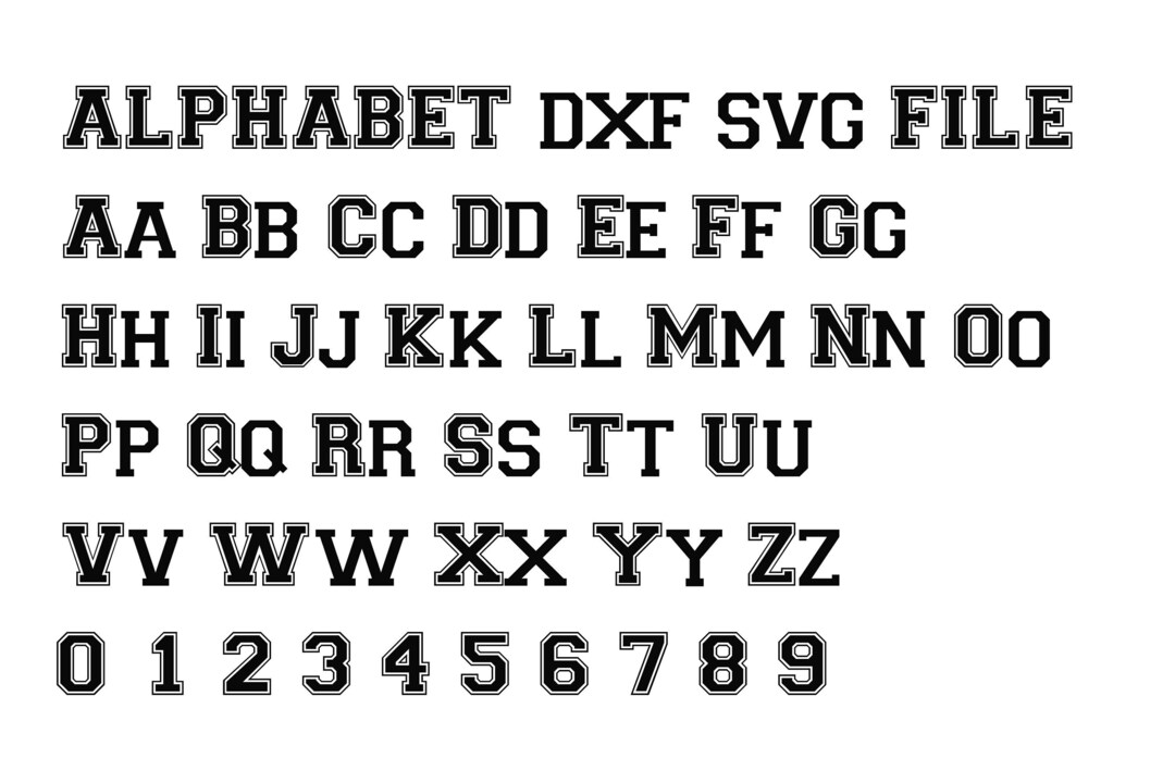 Alphabet Letters and Numbers Dxf Svg Png Files/ Plasma Letters Etsy UK