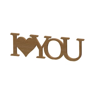 I Love You Laser Cut Files: DXF SVG Valentine&#39;s Decor (Digital Download)