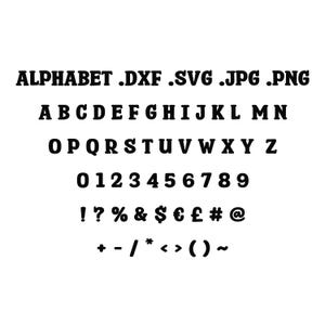Laser Cut Font Svg Dxf Png Jpg Files | Laser Cut Alphabet Numbers | Digital Font for Laser Cutting | A-Z , 0-9 Alphabet & Symbols | Vector