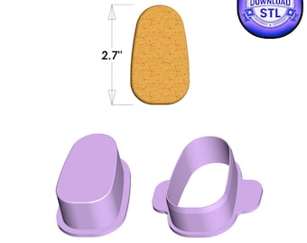 2.7in Tapered Cakesicle Cake Pop Cutter & Plunger STL Files | Digital Download