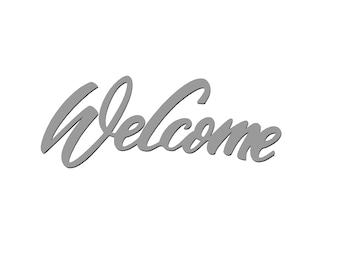 Welcome Sign Laser Cut Files: DXF SVG CNC Plasma (Digital Download)