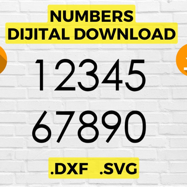numbers dxf svg files / plasma cut metal numbers/ dxf numbers cut ready/ cnc metal numbers/ plasma cut files/ laser cut files/ house numbers