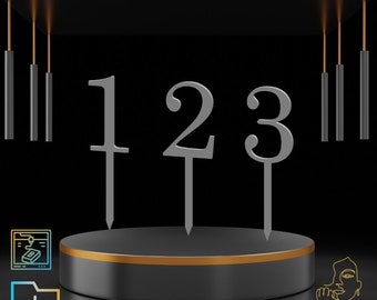 3D Printer Cake Topper Number STL Files (Digital Download)