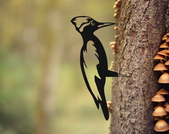 woodpecker tree stake Dxf Svg files / tree decor cnc plasma cut files / tree stakes laser dxf files / tree spike laser cut files / ready cut