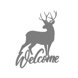 Metall Hirsch Willkommen Laser Cut Dxf Dateien / Hirsch Willkommen Laser Cut Dxf Dateien / Laser Cut Dxf Dateien / dxf-Dateien für Laser / dxf-Dateien für cnc-Plasma